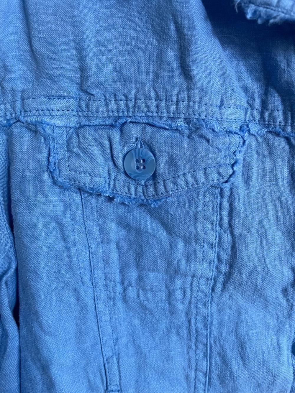 Lulu-B Travel Jacket in Blue Linen - Picture 6 of 9